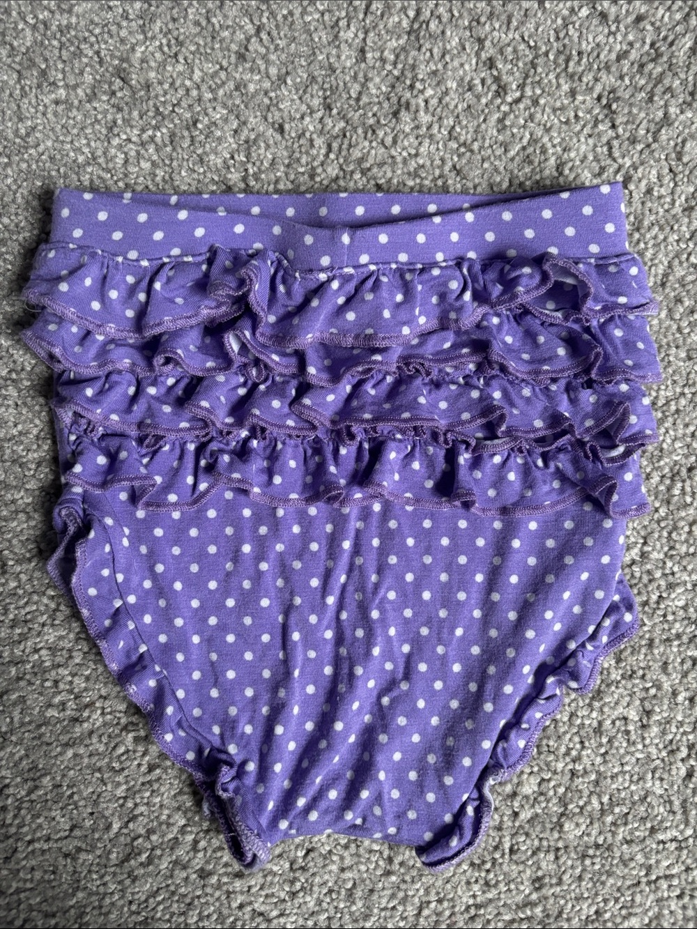 Posh Peanut Purple Polka Dot Ruffle Bummies